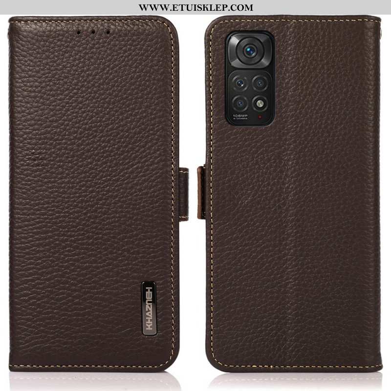Obudowa Etui Na Telefon do Xiaomi Redmi Note 11 / 11S Skóra Liczi Khazneh Rfid